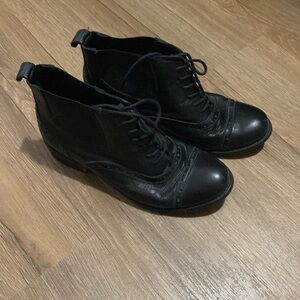 Genuine Leather Black Aldo Ankle Boot